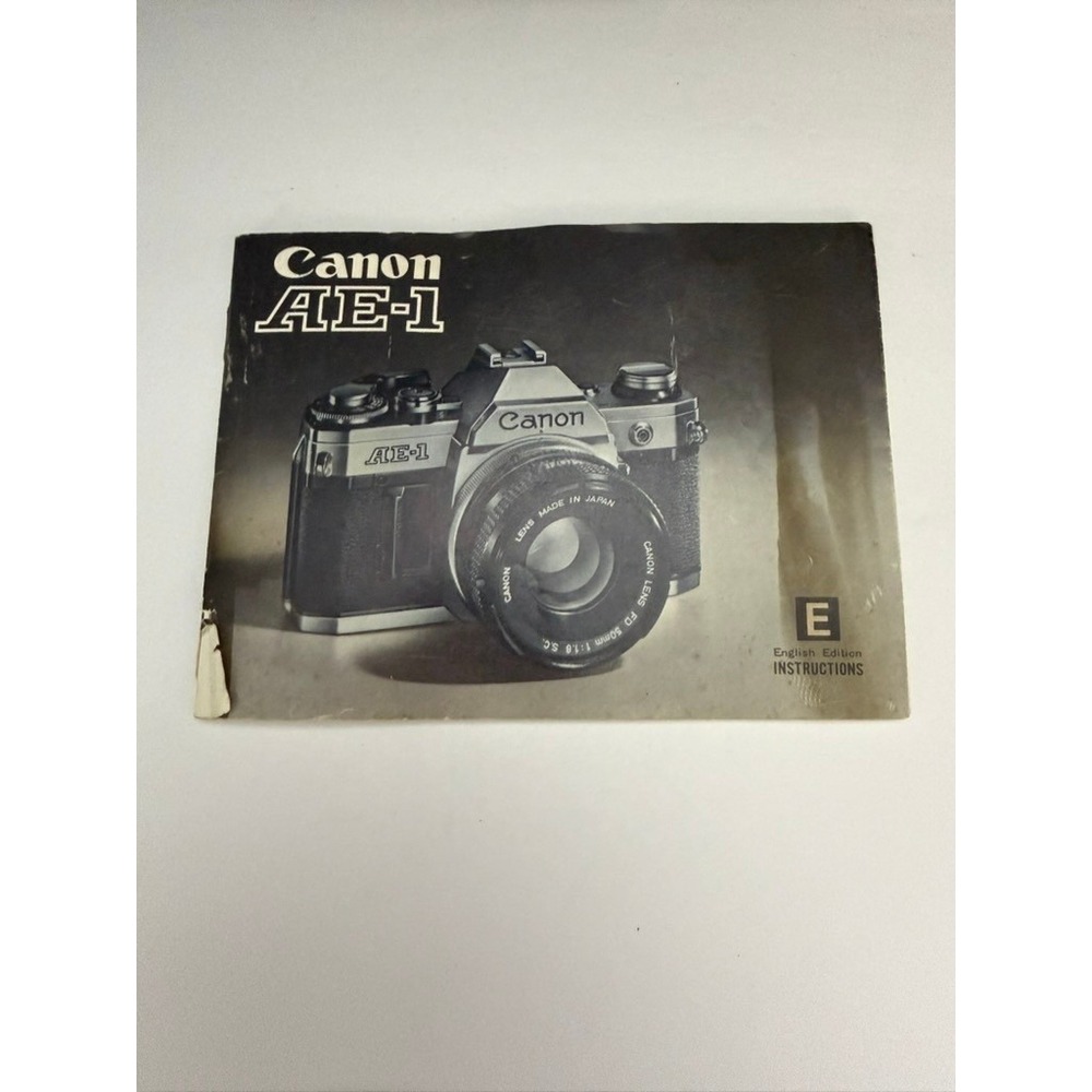 Canon AE-1 Instruction Manual English Edition Vintage 35mm SLR Camera